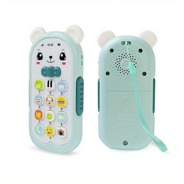 Music Early Education Mobile Phone Children's Educational Simulation Bear Duckling Sound And Light Mobile Phone Telephone Teether Toys