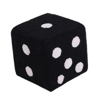 Magideal - Taburete Cuadrado Otomano Para Reposapiés, Taburete Antideslizante Para Sofá, Taburete Decorativo Para Cabecera , Negro 20Cmx20Cm