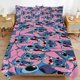 thumbnail image 2 of 3 Pieces Stitch Bedding Comforter Set Full with 2 Pillowcases for Kids Teens Girls Women Microfiber Easy Wash Light Breathable Cozy White Base Bed Sheets, 2 of 5