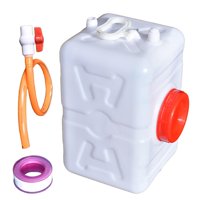 Ioensy - Contenedor De Agua Potable Grado Alimenticio Portátil Para Jardín Barbacoa Conducción De Automóviles Blanco 30 Catties