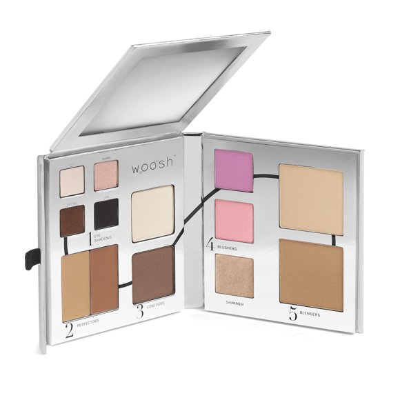 Paleta de maquillaje Woosh Beauty Fold Out Face Travel con 13 unidades