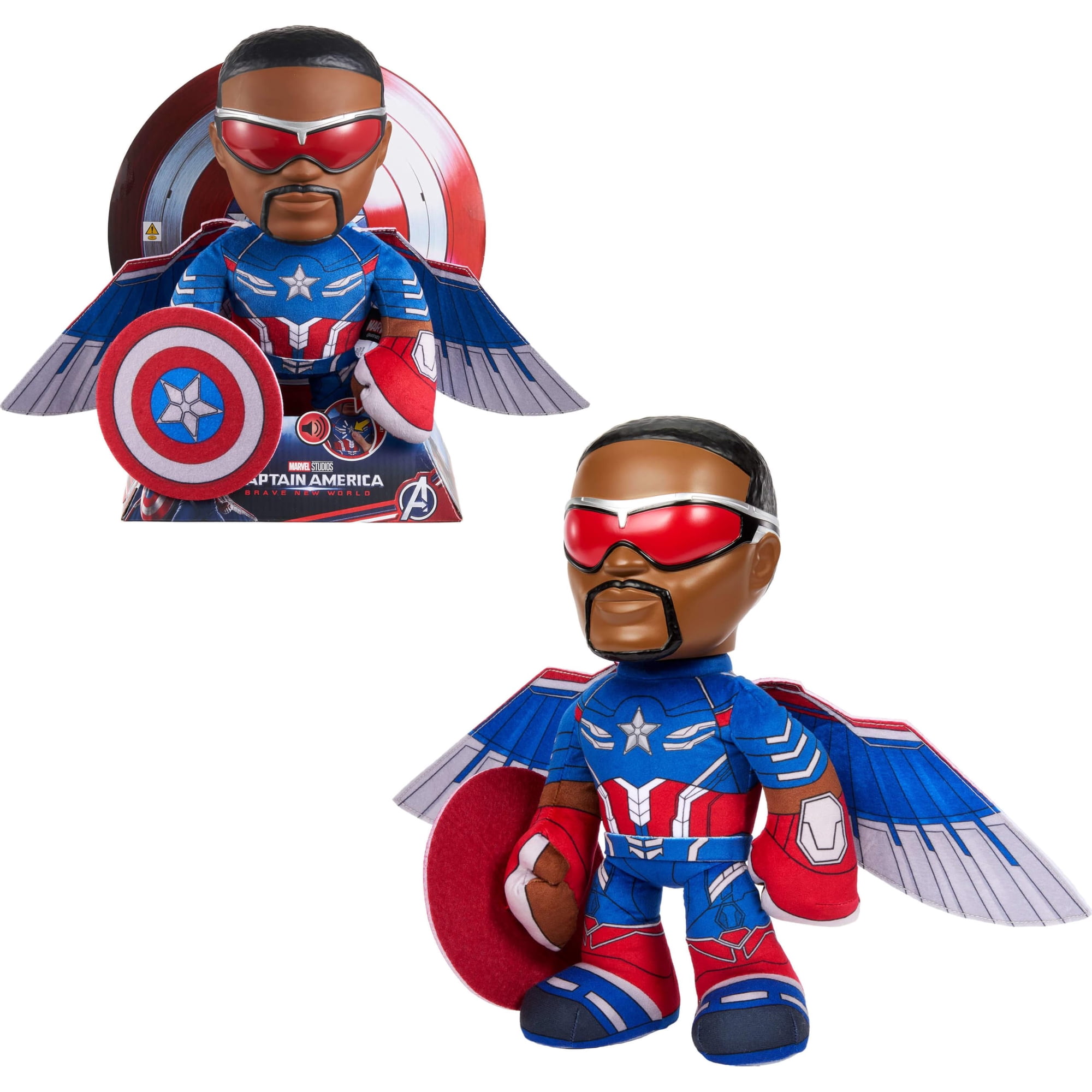 Peluche Mattel Marvel Capitán América 30 Cm Con Sonido