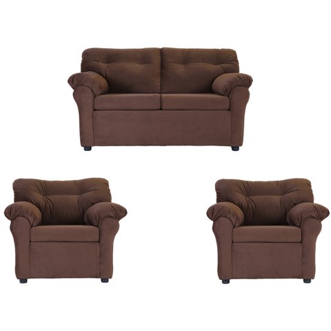 Muebles América - Living América 211 Tela Chocolate