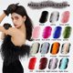thumbnail image 4 of Solador de plumas de avestruz con forma de boas, negro, 2 yardas de largo, 3 capas, para fiestas, 4 of 6
