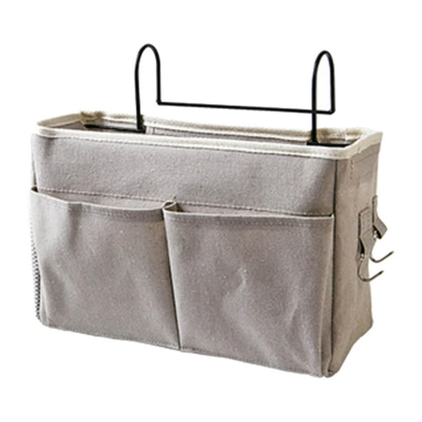 de noche Cddy Bed laterales Hnging Misceláneas Orgnizer para dormitorios Teléfonos móviles Libros Bolsillos múltiples Bolsillos para , GRIS