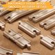 thumbnail image 3 of Set de pista de tren de madera SainSmart Jr. 62 piezas con puente y 3 trenes, 3 of 5