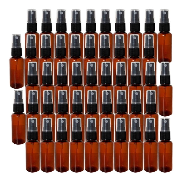 50 Piezas Atomizador Transparente Recargable Botellas Vacías Pulverizador Reutilizable con Tapa de Bomba de Plástico Adecuado para Cosméticos