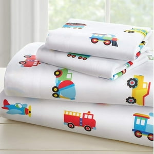 Milsleep - Camiones Trenes Aviones Juegos De Sábanas Infantiles Cuna Toddler Twin Full