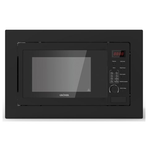 Groner - Horno Microondas Empotrable Negro 25L