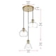 thumbnail image 3 of Lámpara Colgante Elegant Lighting Destry 3 Luces Latón Transparente, 3 of 8