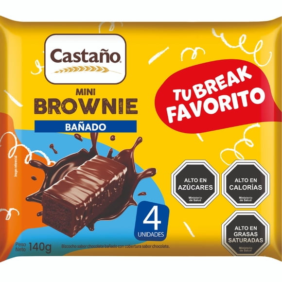 Mini Brownie Bañado 4Un, 140 g