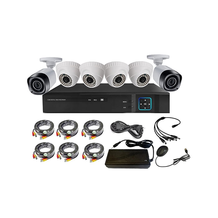 Vipa - Kit 6 Cámaras De Seguridad Mixto Hd 1mp - M62l