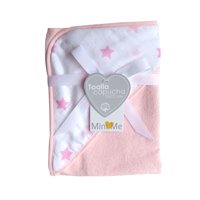 Mini Me - Toalla Capucha Para Bebé Estrellas Rosadas
