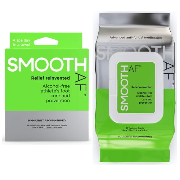 Toallitas antifúngicas SMOOTH AF Tolnaftato 1% para pie de atleta 44 piezas