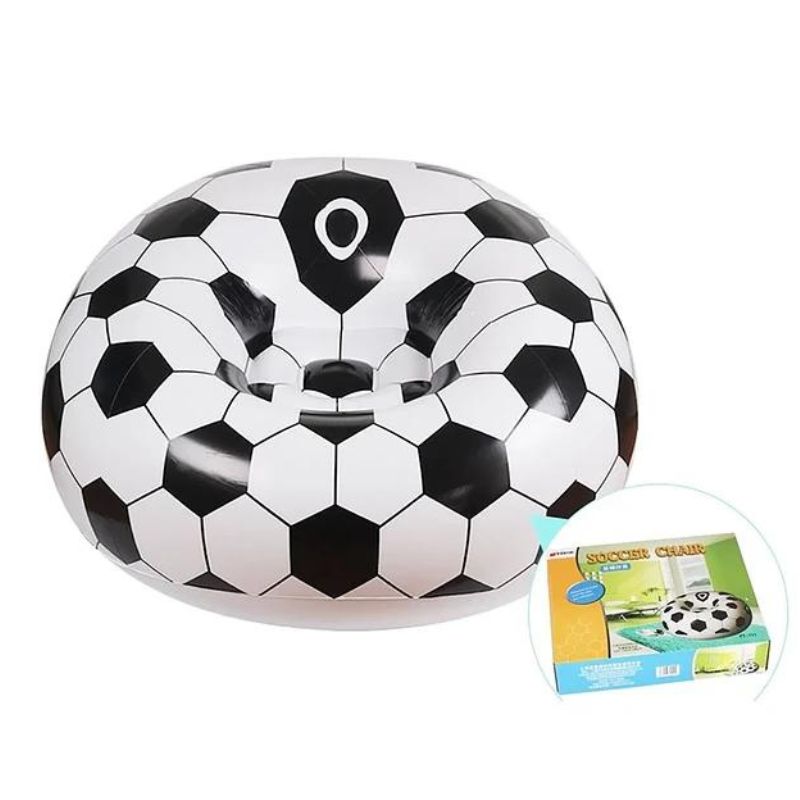 Leon Import - Puff Sofa Inflable Diseño Futbol 110X80Cm
