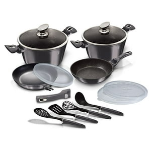Berlinger Haus - Set De Bateria Full Induccion Linea Carbon Metalizado 13 Piezas