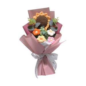 Magideal - Ramo De Flores De Ganchillo, Decoración De Mesa Con Flores Preservadas, Flores De Hilo De Ganchillo Para El Día De Acción De Gracias, Regalo De Boda P C