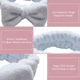 thumbnail image 3 of Diademas de belleza para mujer, extra suaves y ultraabsorbentes, cómodas para lavar el maquillaje, la ducha, el cuidado facial, el spa, banda gruesa para el cabello para niñas., 3 of 5