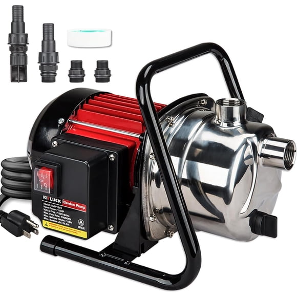 Bomba Agua KITLUCK 1.6HP 1000GPH Acero Inoxidable Jardín