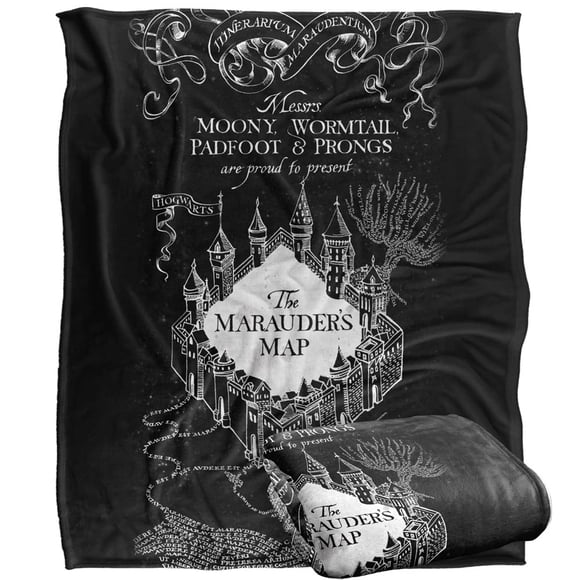 Manta LOGOVISION 127 cm Mapa en blanco y negro – Harry Potter
