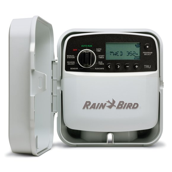 Controlador Rain Bird TRU8O de 8 zonas listo para WiFi para interiores/exteriores