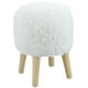 thumbnail image 2 of Pouf Bird Blanco Piel Sintética 35x35x45 cm, 2 of 3