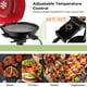 thumbnail image 4 of Parrilla eléctrica Giantex 1600W para interiores y exteriores, color rojo, 4 of 9