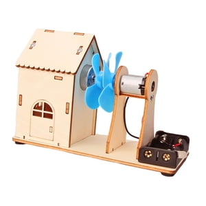Magideal - Diy Turbinas De Viento De Juguete, Generador De Energía Eléctrica, Modelo De Juguete De Madera, Mini Generador De Viento, Motor Para Niños, Regalos De