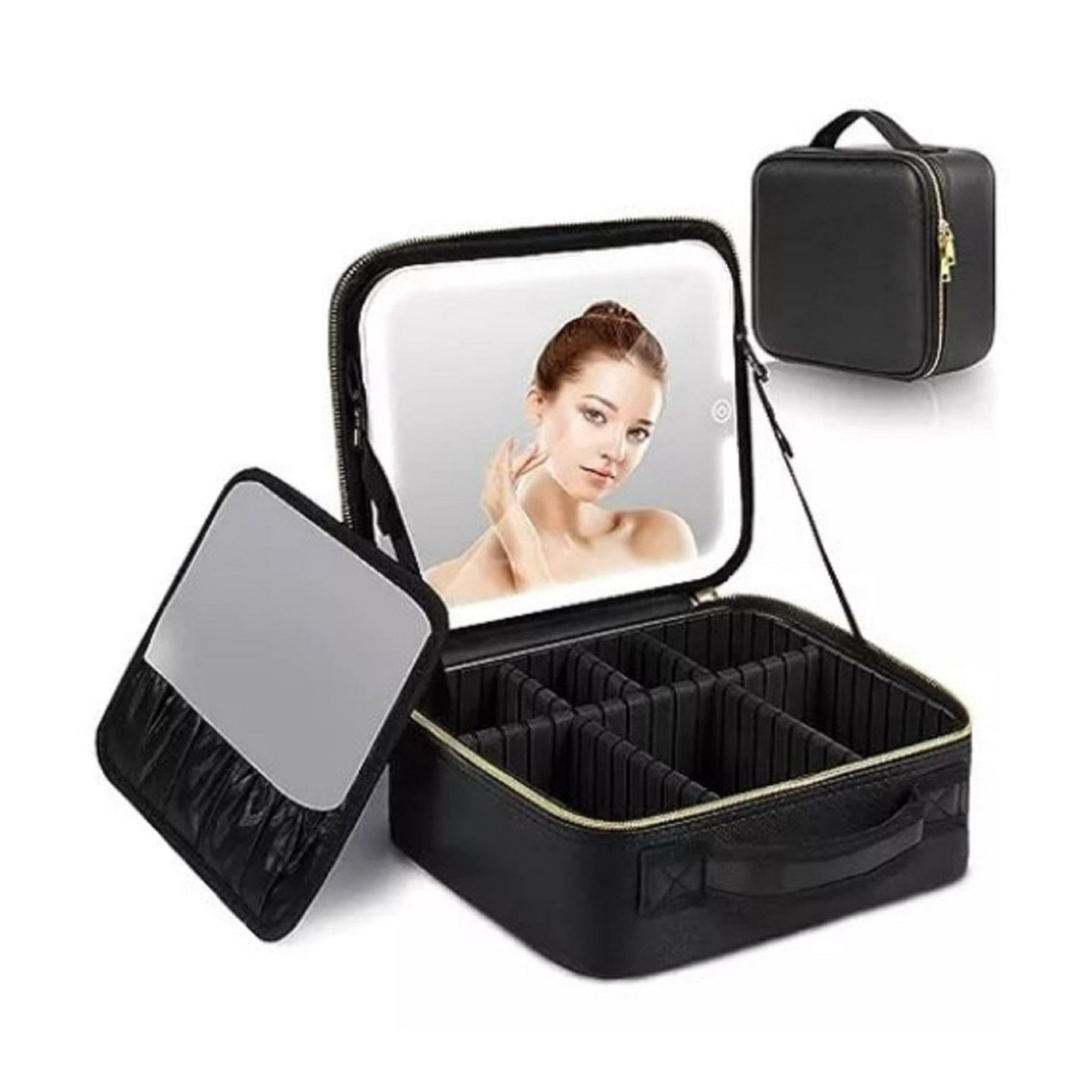 Citohome - Maleta Portátil Para Maquillaje Con Organizador, Luz Y Espejo