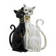 thumbnail image 2 of Figuras De Gatos En Pareja, Esculturas Modernas De Gatos Para Estantería, Armario O Sala De Estar, En Blanco Y Negro, 2 of 5