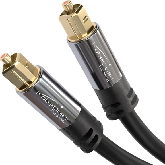 Cable óptico de audio KabelDirekt de 15 m TOSLINK de fibra óptica