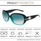 thumbnail image 4 of Gafas de sol Joopin Big Rectangle Gradient Green para mujer, 4 of 5