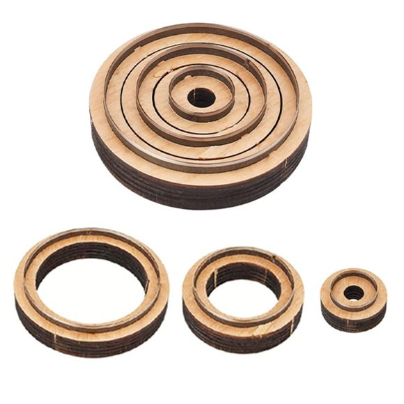 Juego de troqueles para cortar cuero XILEWHZF de 3 piezas, redondos, con cuchillas de madera