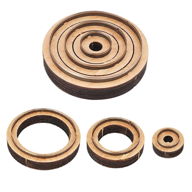 Juego de troqueles para cortar cuero XILEWHZF de 3 piezas, redondos, con cuchillas de madera