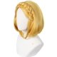 thumbnail image 4 of Peluca Linfairy, corta, rubia, para Halloween, con 2 orejas de elfo, 4 of 5