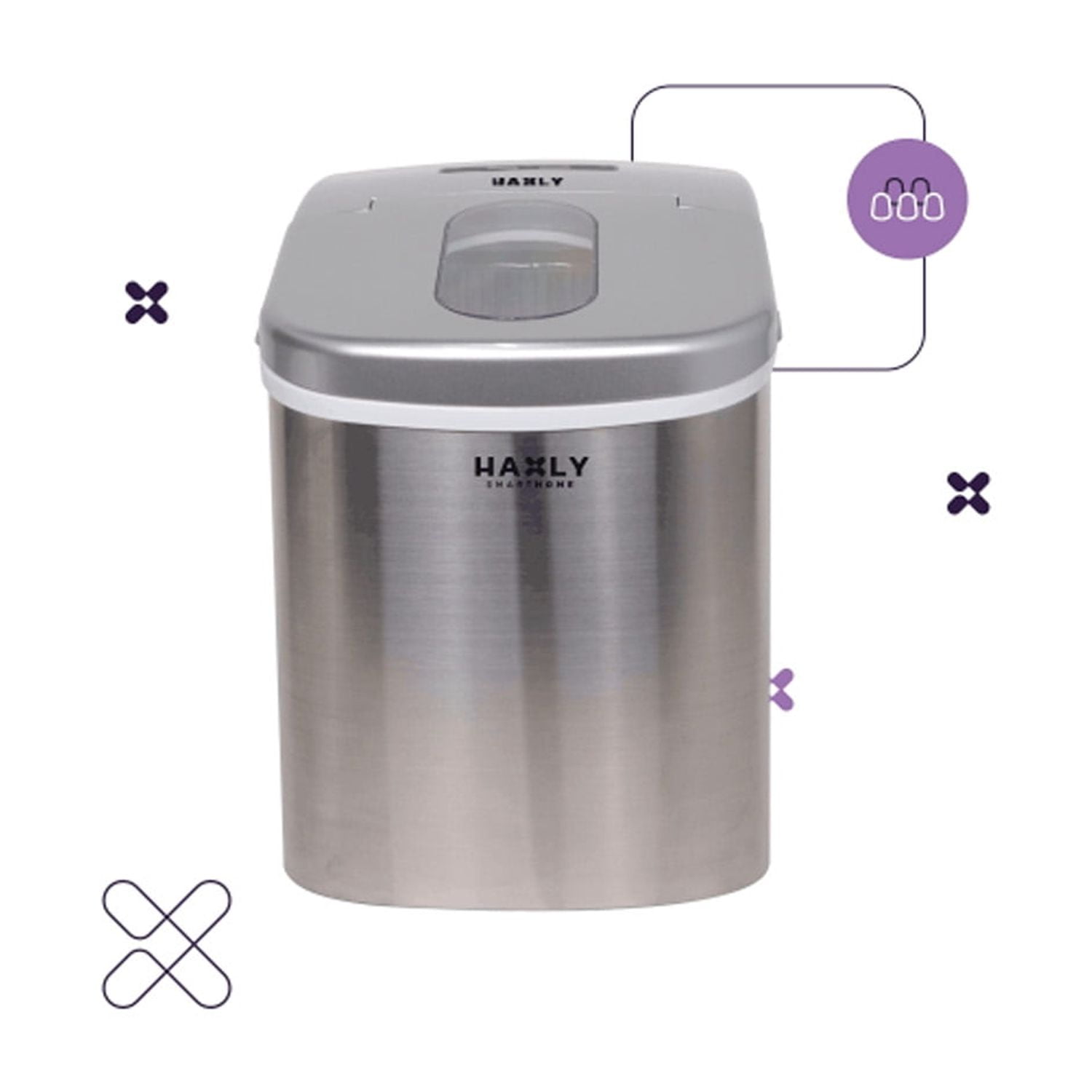 Máquina De Hielo Portátil Haxly Gelo 12 Kg/24h Hielo En 8min