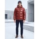thumbnail image 2 of INSPIRE CHIC Chaqueta Acolchada de Invierno para Hombre con Capucha Ajustable y Cremallera a Prueba de Viento S Rojo, 2 of 6
