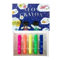 Crayones Resaltadores Kokuyo 5 Colores Fluorescentes Ke-Ac29