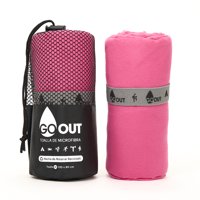 Go Out Toallas Microfibra - Toalla De Microfibra 100% Material Reciclado, Tamaño M Fucsia