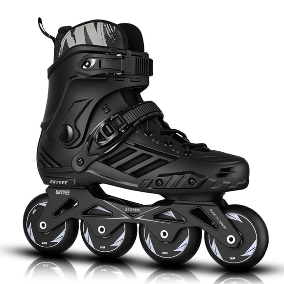 Patines en línea SKTYEE para adulto, ruedas PU 85A, color negro