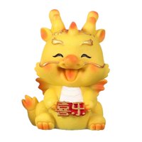 Magideal - Estatua De Dragón De Resina, Escultura Creativa De Dragón, Estatuilla De Dragón De Año Nuevo Chino Para Decoración De Oficina De Escritorio De Estante Estilo B