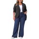 thumbnail image 2 of Agnes Orinda Cárdigan de Punto para Mujer Talla Grande con Solapa, Manga Larga, Frente Abierto, Dobladillo Irregular, Suéter Casual Suave, Talla 3X, Gris Oscuro, 2 of 6
