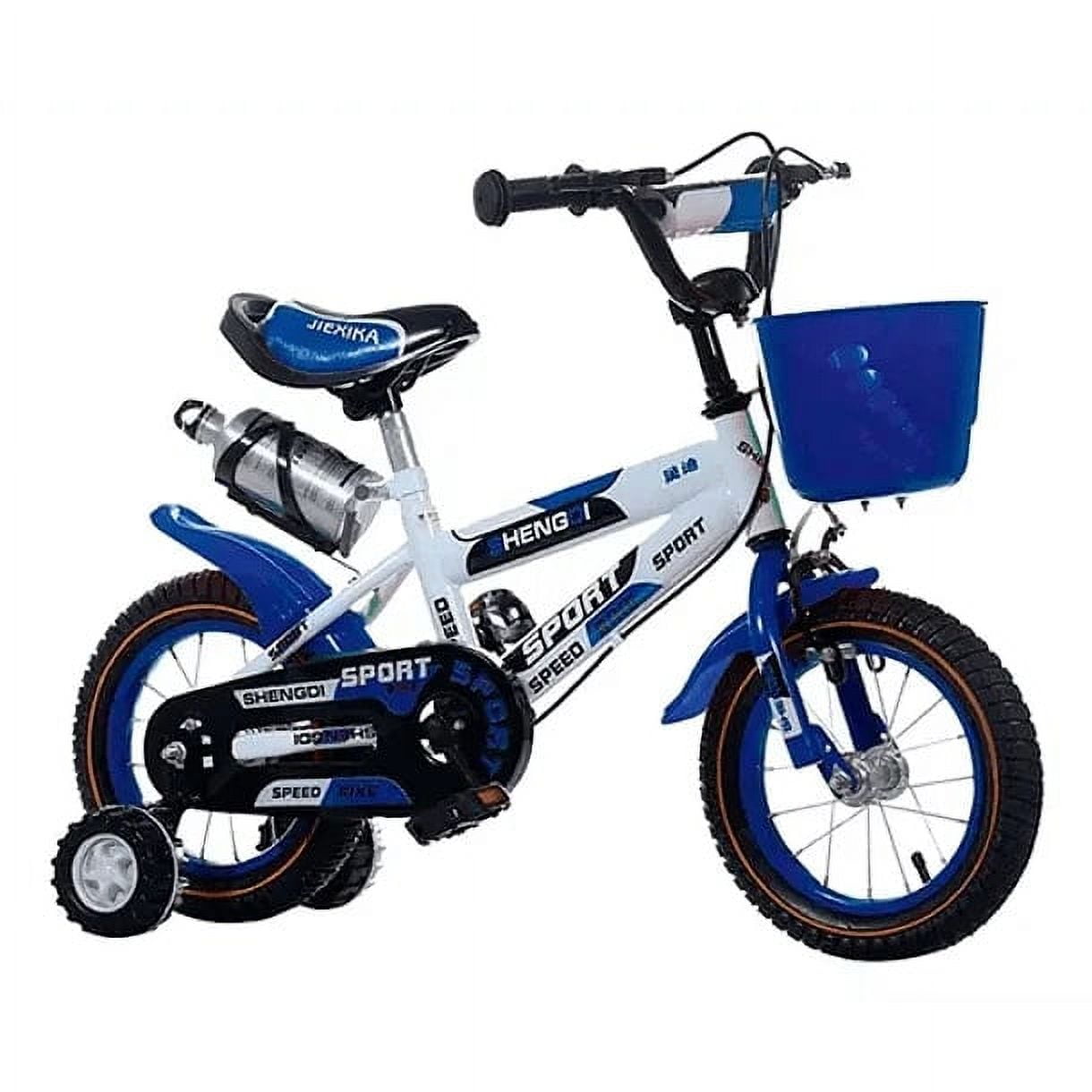 Leonimport - Bicicleta Infantil Aro 12 Color Azul Con Ruedas De Entrenamiento