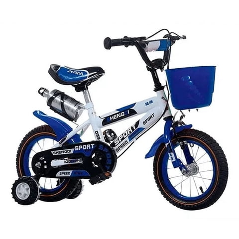 Leonimport - Bicicleta Infantil Aro 12 Color Azul Con Ruedas De Entrenamiento