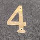 thumbnail image 2 of Número de casa Bebarley placa de latón macizo premium de 4", 2 of 6