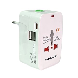 Adaptador Enchufe Universal Viaje Voltworld Tl777 Tecnolab