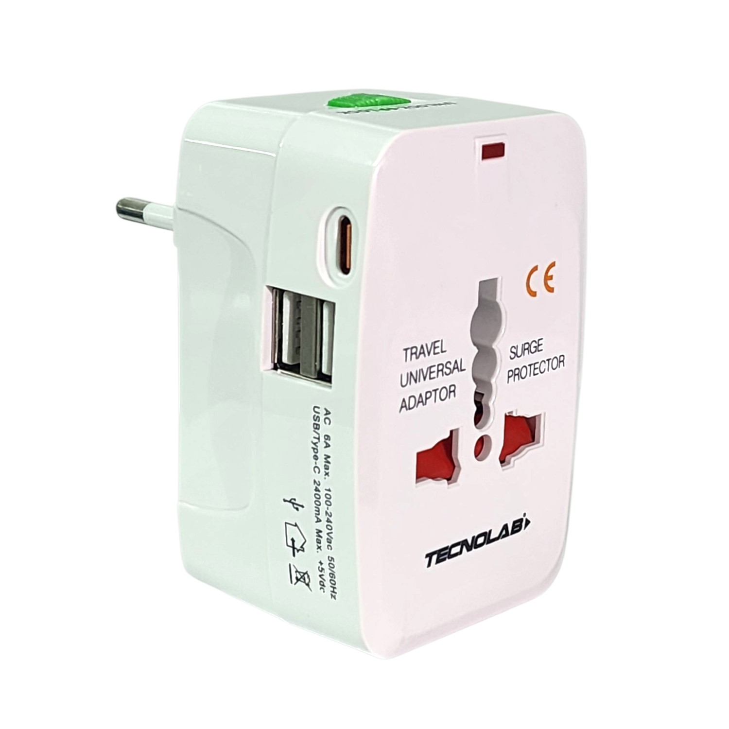 Adaptador Enchufe Universal Viaje Voltworld Tl777 Tecnolab