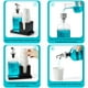 thumbnail image 2 of Dispensador de enjuague bucal Bivclaz, vidrio de 500 ml con portavasos, color negro, 2 of 3