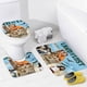 thumbnail image 4 of La Tierra De Los Perdidos theme 4 piece Shower Curtain Set With Rugs Waterproof Bathroom Decor Set Includes Bath Mat U shaped Rug Toilet Lid Cover And Curtain With Hooks, 4 of 6