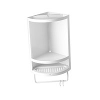 Magideal - Estante De Ducha De Esquina, Estantes Flotantes De Montaje En Pared, Fácil De Instalar, Soporte De Esquina Para Ducha, Estantes Flotantes, Almacenamie Blanco